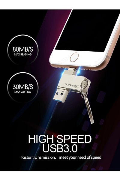 SYNOPE Iphone 512 Gb Otg Usb Flash Memory 2 In 1 Pen Drive For Ios Compatible Storage Devices