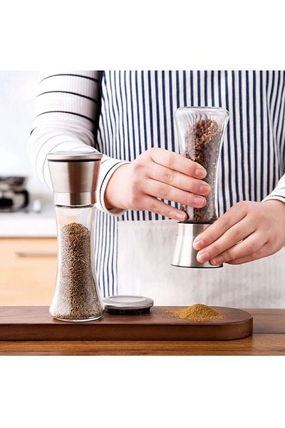 HUBBYCHEF Spice Grinder Ceramic Gear 200ml Stainless 1 Pc