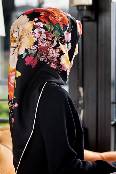 Vissona Γυναικείο μεταξωτό κασκόλ Twill Μαύρο