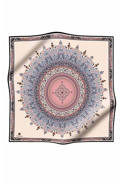 Vissona Γυναικείο Μεταξωτό Κασκόλ Twill 90x90 Πούδρα