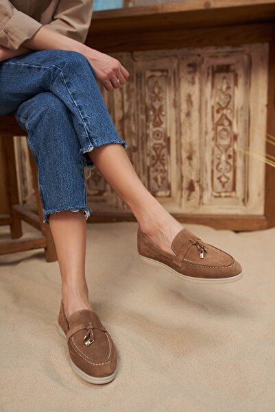 ANGELİNA JONES Космати дамски голи пустинни велурени обувки