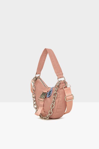 Bagmori Powder Women's Metal Locked Oval Design Chain Bag M000006930