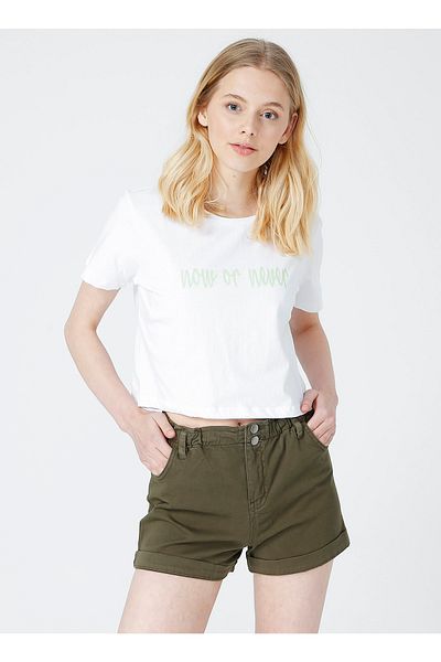 LİMON COMPANY Lemon Crew Neck Glitter Women's T-shirt
