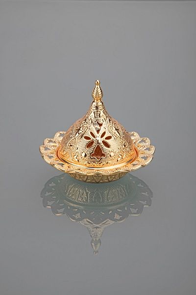 MOS'EV Gold Metal Mini Turkish Delight Bowl 7cm