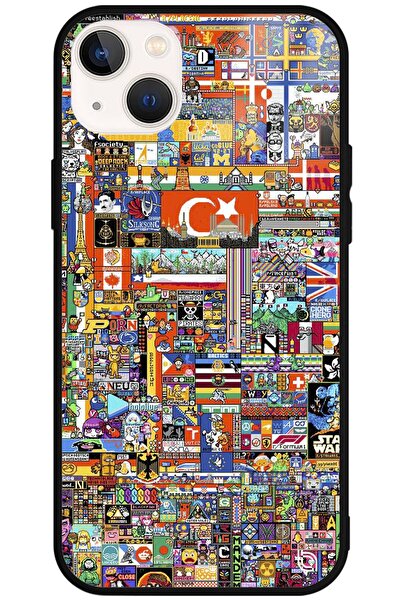 WANNA PROTECT Iphone 13 Premium Reddit Place Desenli Glossy Telefon Kılıfı