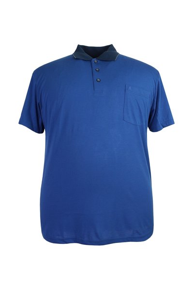 rugatchi Men's Large Size Oversize Polo Collar Pocket T-Shirt (Size Informati...