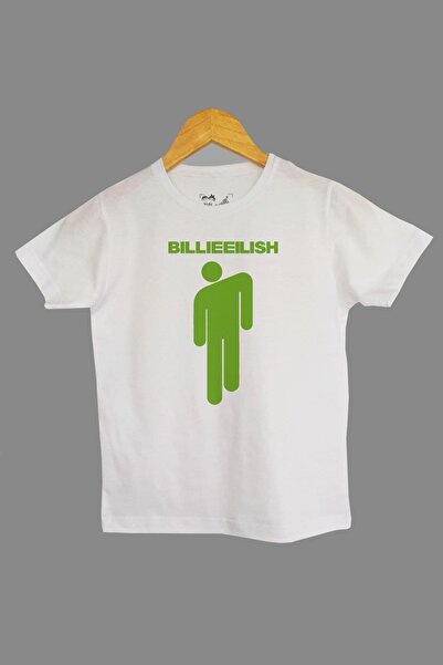 Raf Coll Dečija bela Pleteno majica Billie Eilish Digitalna štampa paket