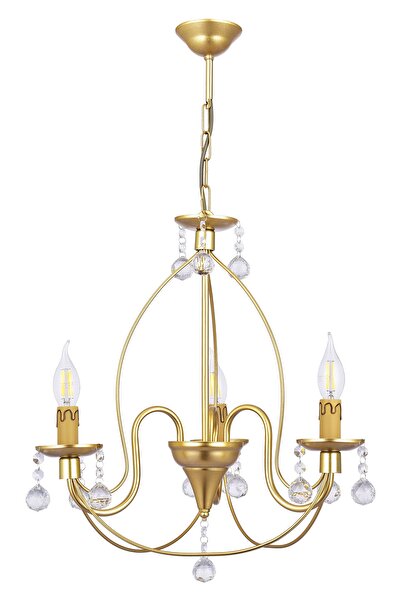 polataydinlatma Kale 3 Lü Lüx Taşlı Avize