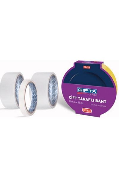 Gıpta Ambalaj Double Sided Tape 38x25 Mt F2621 / Gıpta