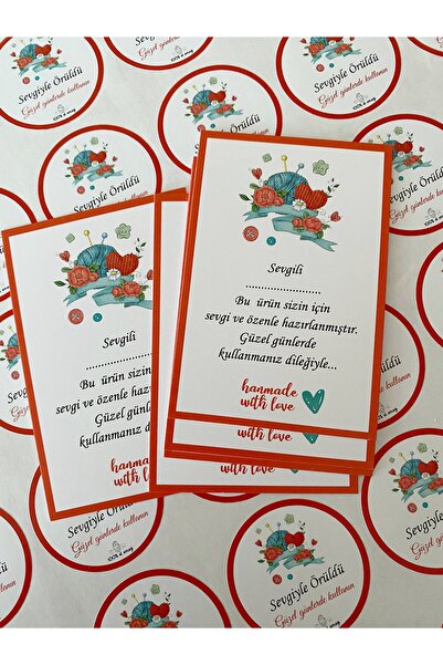 Fa Etiket Teşekkür Kartı Sticker Seti 20şer adet