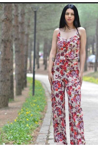 boutique venüs Çiçek Desenli Askılı Kadın Alt Ve Üst Takım