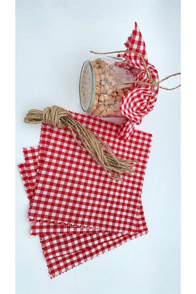 White Alamode Red Jar Lid Cover 50pcs