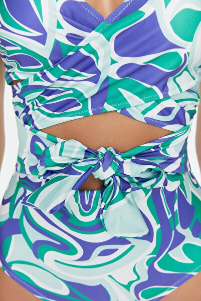 Trendyol Collection Costum de baie obișnuit mov dublu TBESS20MA0031