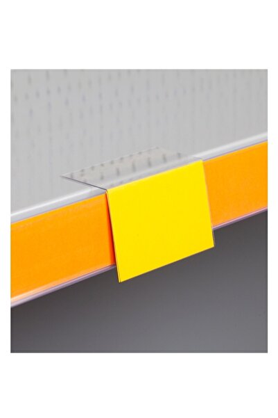 DamgaMarket Pvc Yapışkanlı Açılı Raf Fiyat Etiketliği 4 Cm X 7 Cm - 50'li Pak...