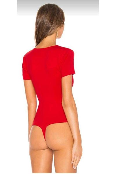 Nsb Tasarım Women's Red Deep V-Neck Body