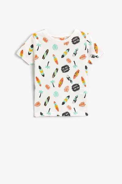 Koton Printed Short Sleeve T-Shirt Cotton