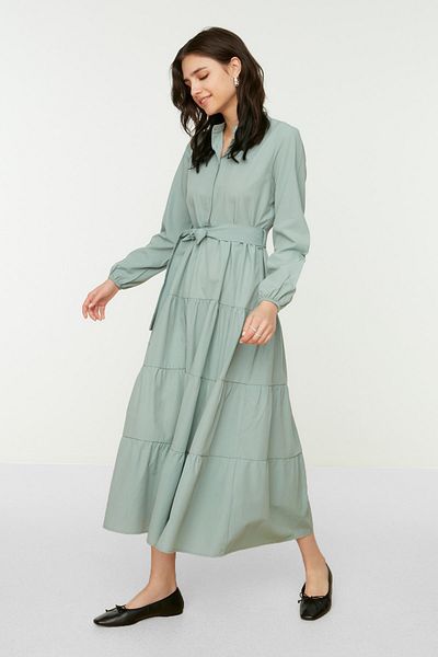 Trendyol Modest Dress - Khaki - Basic