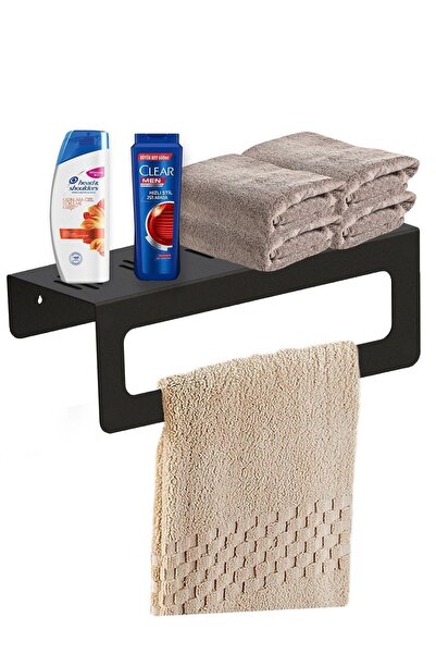 ARTE METAL Raft pentru baie de 30 cm, suport pentru prosoape și umeraș