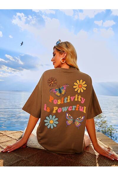 Deocept Γυναικείο μπλουζάκι Positive Printed Oversize