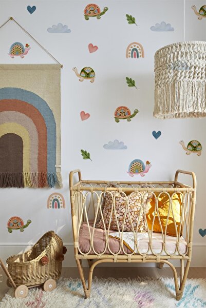 WALLHUMAN Kaplumbağalar Çocuk Odası Duvar Stickerı