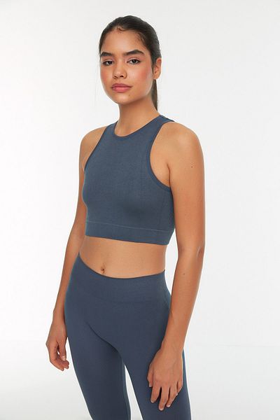Trendyol Collection Безшовний спортивний бюстгальтер Indıgo на кісточках з легкою підтримкою Shaping Orme TWOSS21SS0024