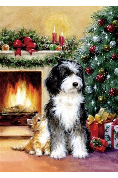 Marcel Kristal Tablo Cute Cat And Dog Diamond Mosaic Painting 41x56 Cm