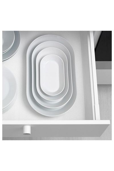IKEA 365+ White Boat Plate - 19X10 cm