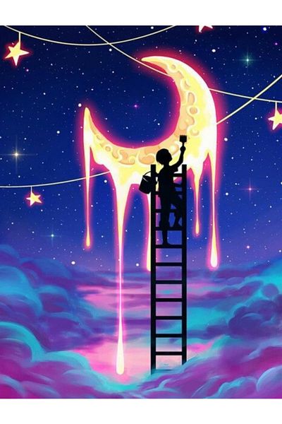 Marcel Kristal Tablo My Dream Sky Diamond Mosaic Painting 45x60 Cm