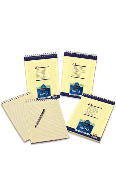Gıpta Block Master Spiral Cardboard Cover Memo Pad (a4)-100 Sheets (Striped)