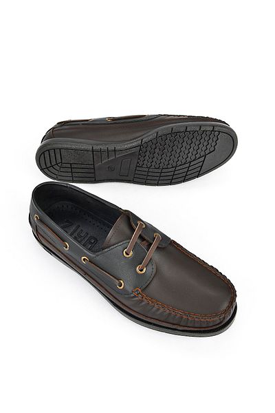 Ziya Genuine Leather Men's Casual Shoes -141423z29 Brown-Black