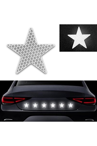 Özkaş ticaret 6 قطع من الأمتعة باللون الأبيض - ربط كشاف عاكس للنجوم