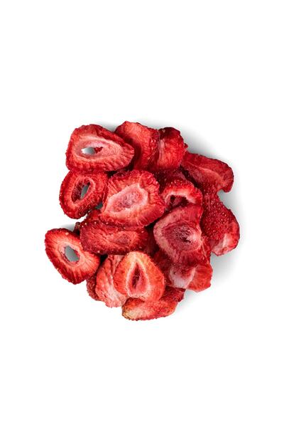 Crispina Daily Dondurularak Kurutulmuş Meyve Çilek Freeze Dried Çilek Meyve Cipsi Doğal Vegan Glutensiz 12'li
