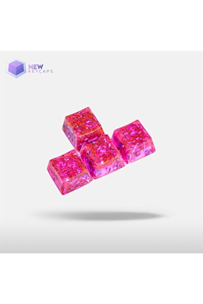 New Keycaps Dazzling Purple W-a-s-d Ve Yön Tuşları Dörtlü Set Mekanik Klavye ...