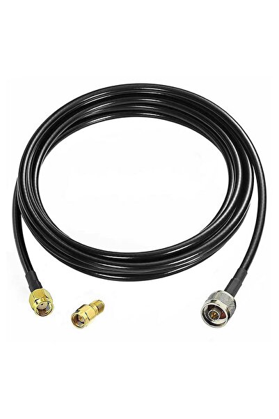 ROBİZ Rg58 Erkek N To Dişi Sma 5 Metre Düşük Kayıplı Kablo Rf Anten Sinyal Uz...