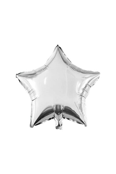 Patladı Gitti Silver Concept Σετ γιορτής γενεθλίων 3 ετών Λευκό ασημί καραμέλα με αλουμινόχαρτο με αστέρια και πανό