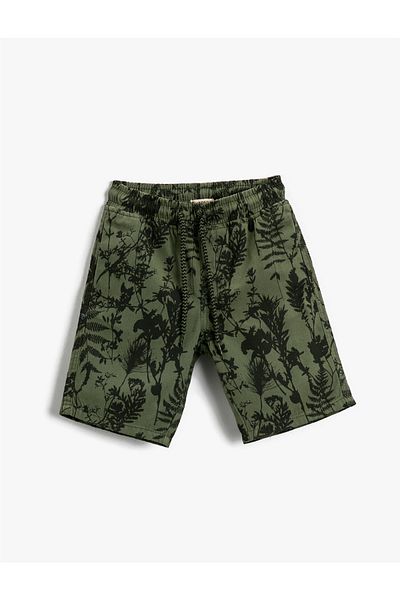 Koton Printed Waist Lace Shorts Cotton