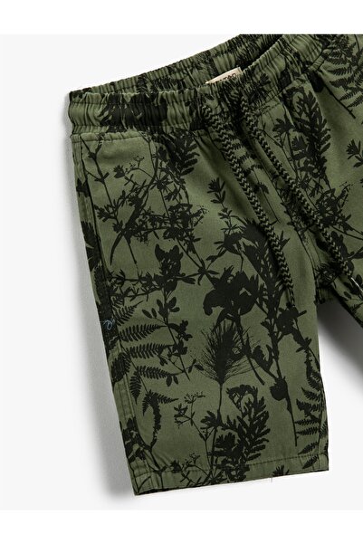 Koton Baskılı Beli Bağcıklı Şort Pamuklu