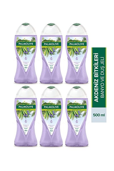 Palmolive Duş Jeli 500 Ml Akdeniz Bitkileri Mor X 6 Adet