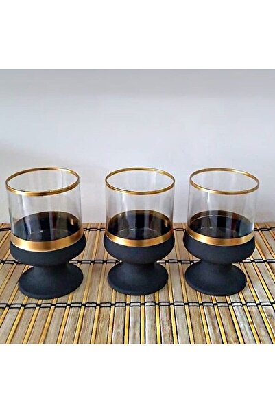 Panayır Home 3-Piece Glass Magnolia Cup, 3-Piece Dessert Cup