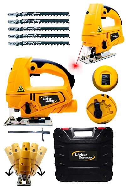 Lieber German 1800 Watt Tam Profesyonel 45° Pandül Kesim Lazerli Otamatik Şanzumanlı Dekupaj Bıçkı Makinesi