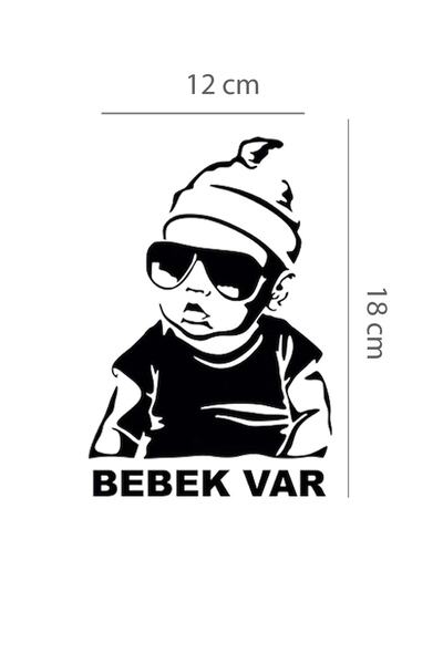 MegaSticker Arabada Bebek Var Araba Sticker Oto Sticker 18x12 Cm