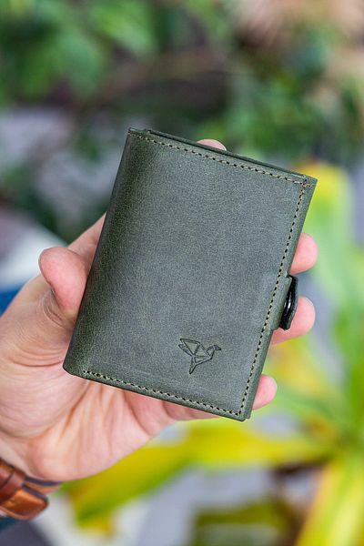 Garbalia Crazy Green Wallet με θήκη νομισμάτων