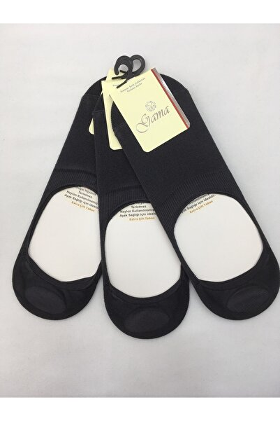 Gama Çorap 3 Pieces Bamboo 100% Natural Nylon Free Solid Colored Silicone Thin Summer Men's Ballerinas