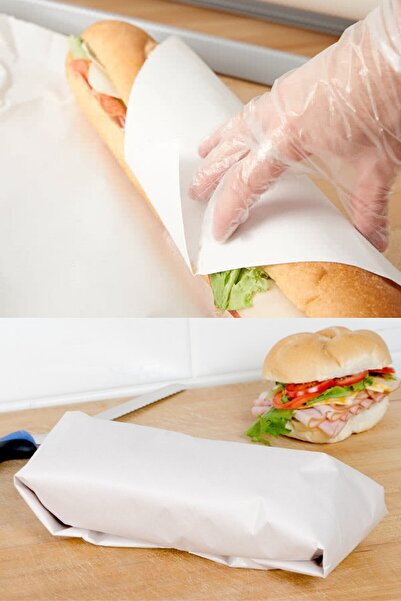 Palifix 50 Adet 30x40 Sandviç Dürüm Hamburger Ekmek Paketleme Sarma Ambalaj Kağıdı