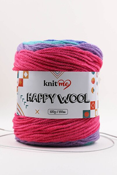 knitme Happy Wool 100 Gr Yün, Akrilik El Örgü Ipligi Taka Yarn (14)