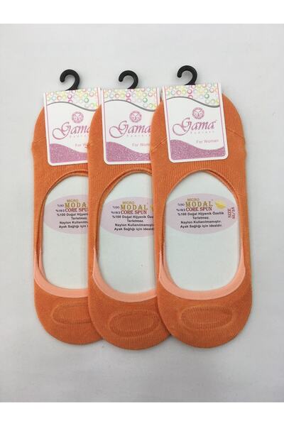 Gama Çorap 3 Pieces 100% Natural Nylon-free Silicone Solid Colored Women's Summer Ballerinas