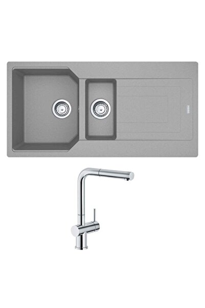 Franke Urban Ubg 651-100 Granit Stone Grey Evye, Active Plus Doccia Krom Armatür