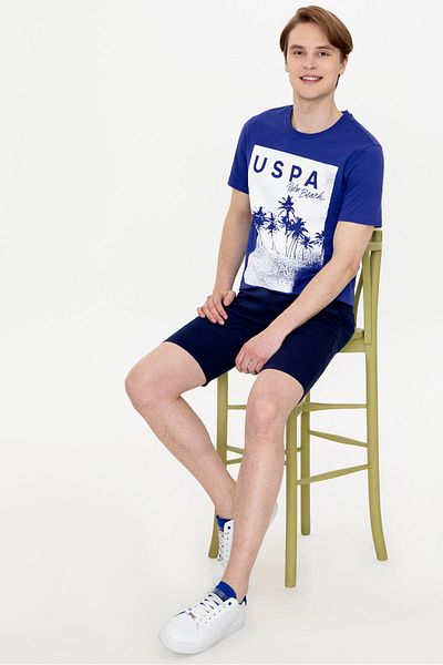 U.S. Polo Assn. Μπλε ανδρικό μπλουζάκι
