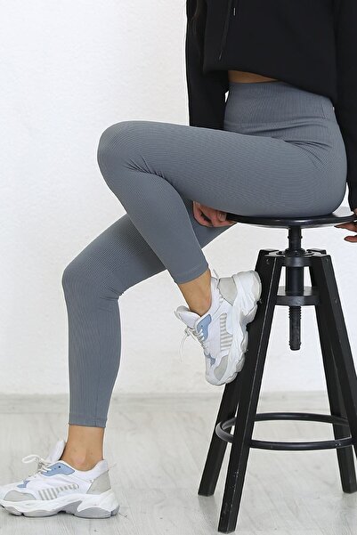 Ladytime High Waist, Ribbed, Durable, Supportive Knitted Sports Tights