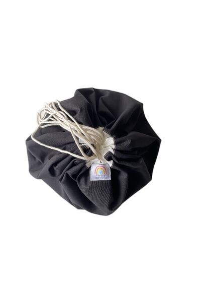 Karma Kids Многофункционална водоустойчива черна чанта за грим с шнур